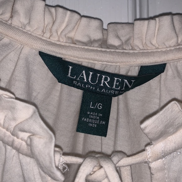 Ralph Lauren Women’s Top Cream Size Large - Picture 2 of 2